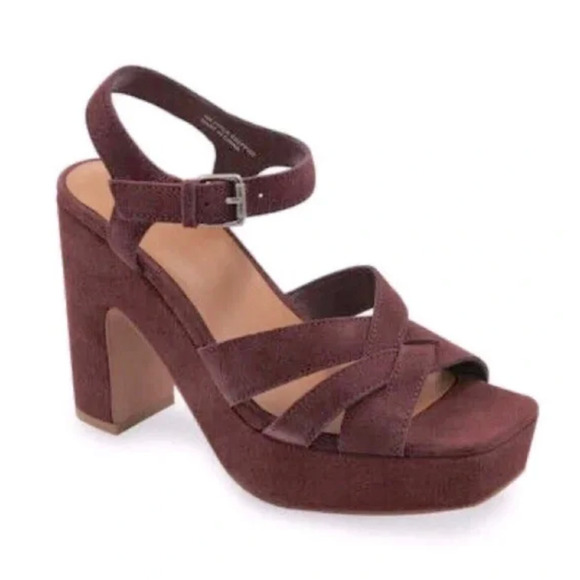 Splendid Piper Heel Women's Sandals in Burgundy - Picture 1 of 7